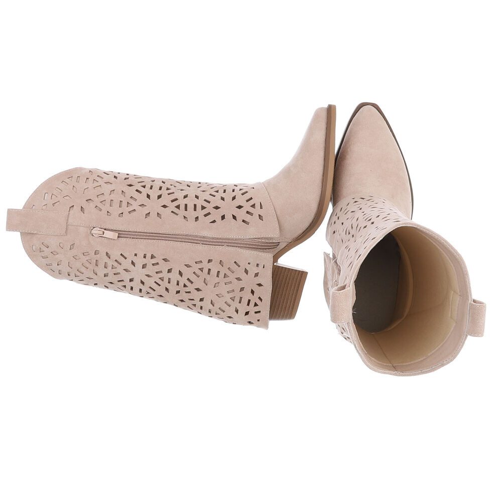 Ital-Design Moderne Damen-Stiefel mit Ausstanzungen für Alltag und Freizeit günstig online kaufen