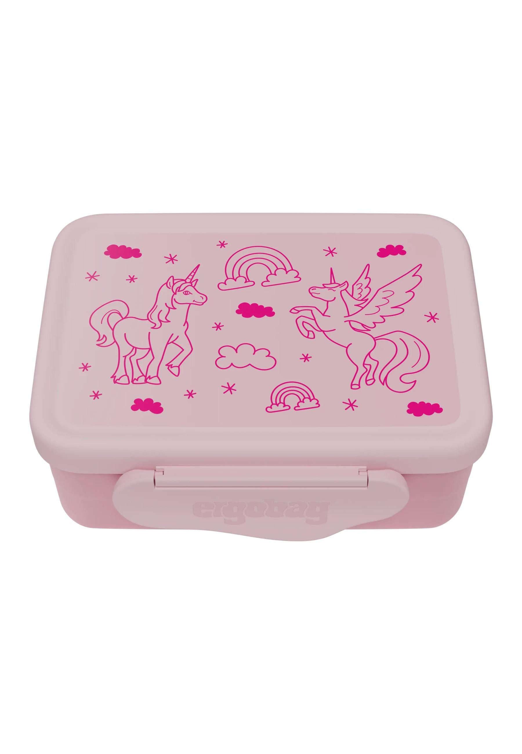 ergobag Lunchbox Edelstahl Brotdose, Edelstahl, (Edelstahl Brotdose, 3-tlg., 1x Brotdose, 1x Trennfach), spülmaschinengeeignet bis 45 Grad, Handwäsche empfohlen
