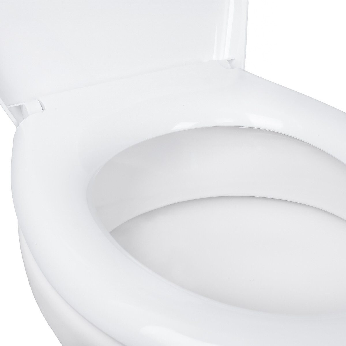 Belvit Tiefspül-WC BV-SW5001+BV-AP2001-SET, Belvit Stand WC Set Weiß mit waagerechtem Abgang, Softclose WC – Bild 5 von 5