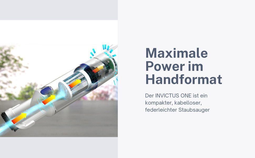 Genius Akku-Handstaubsauger Invictus One 1.0 Handstaubsauger Handsauger 90 Zubehör beutellos, und kabelloser W, beutellos, W Akku + Beutelloser Weiß Motor 90,00 BLDC