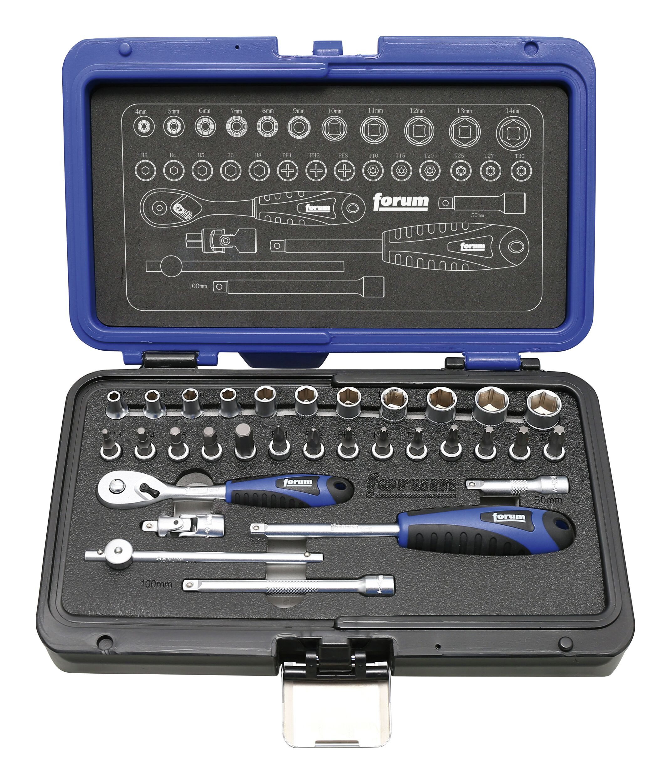 forum® Steckschlüssel, Garnitur 1/4" 31tlg