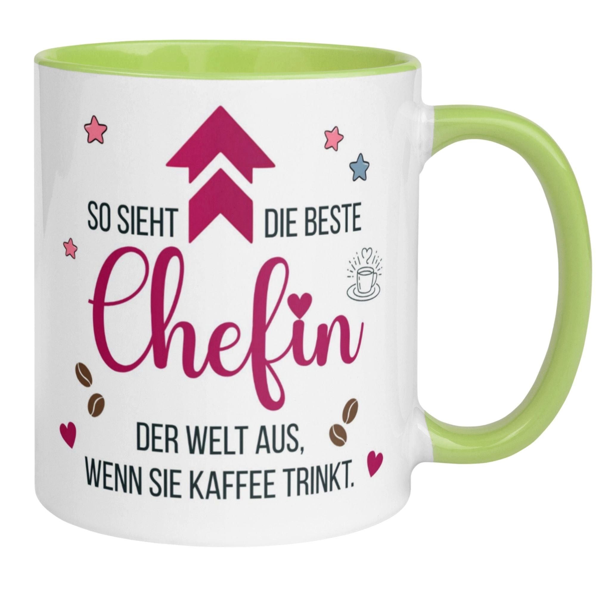 Momentals Tasse Chefin – „So sieht die beste Chefin der Welt aus“ – Geschenk Chefin, Gratis Versand · Links-&Rechtshänder · Spülmaschinenfest