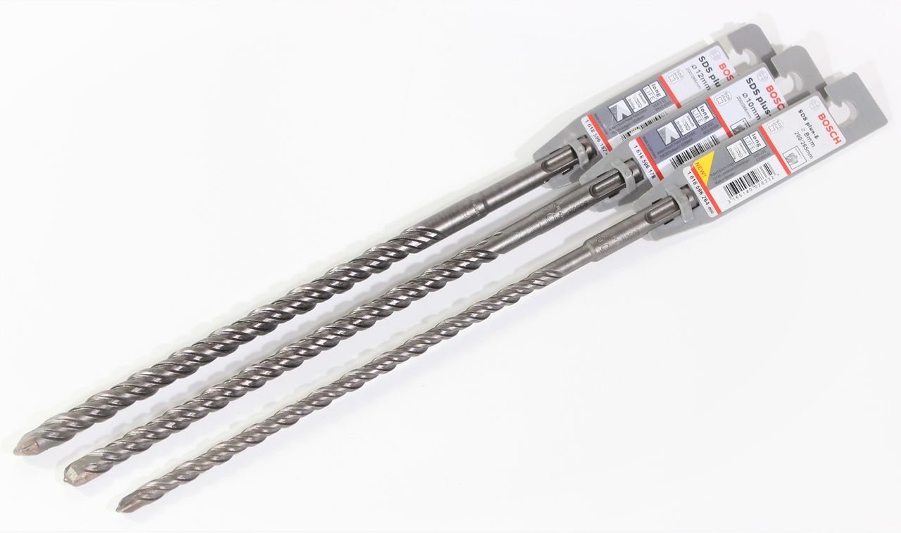 BOSCH Hammerbohrer BOSCH Hammerbohrer 3-tlg. Set ø8,10,12 mm SDS Plus-5 Bohrer Beto…