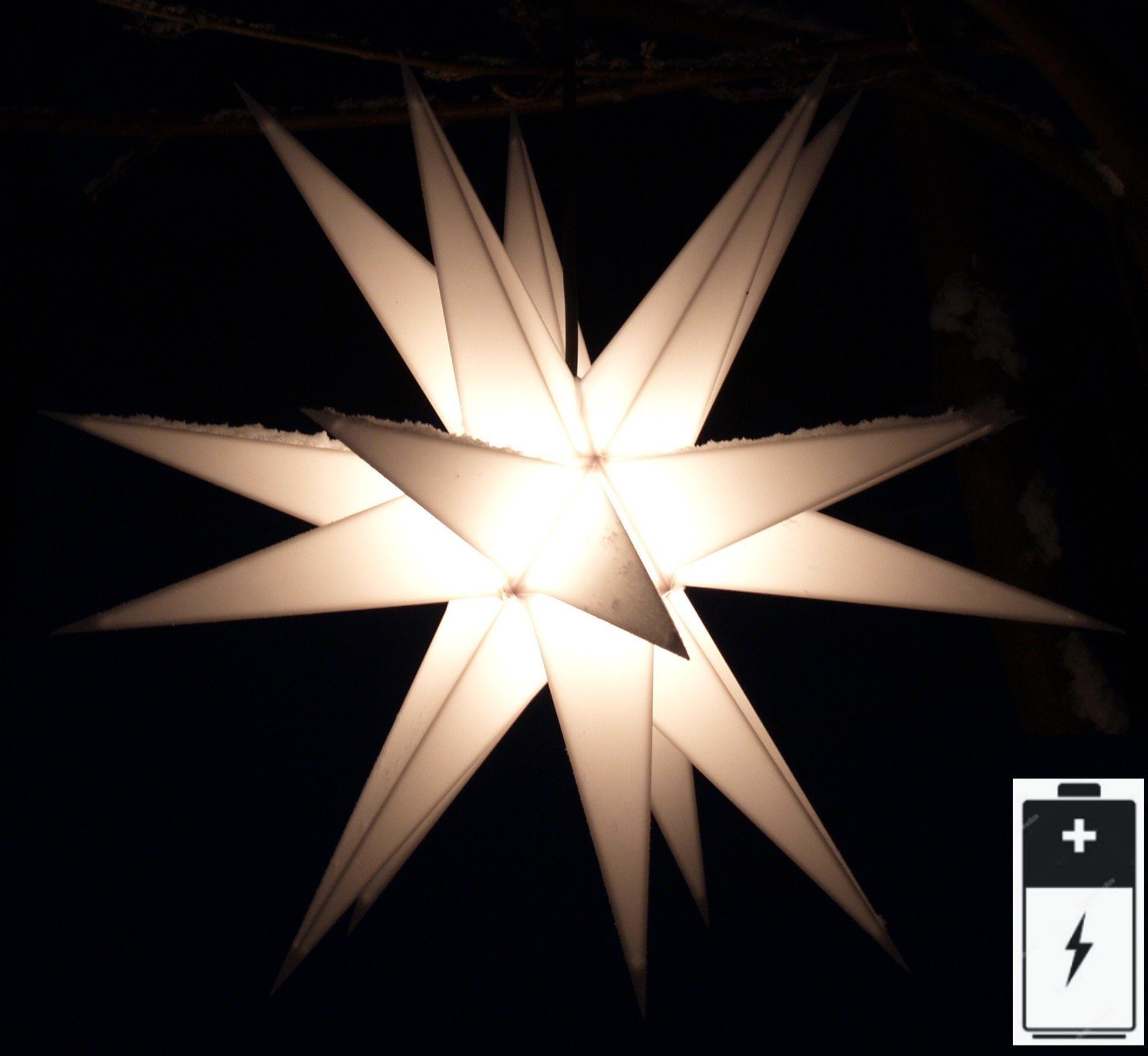 Guru-Shop LED-Stern für außen LED Ministern Baltasar für innen und außen -.., LED-Leuchtmittel fest verbaut