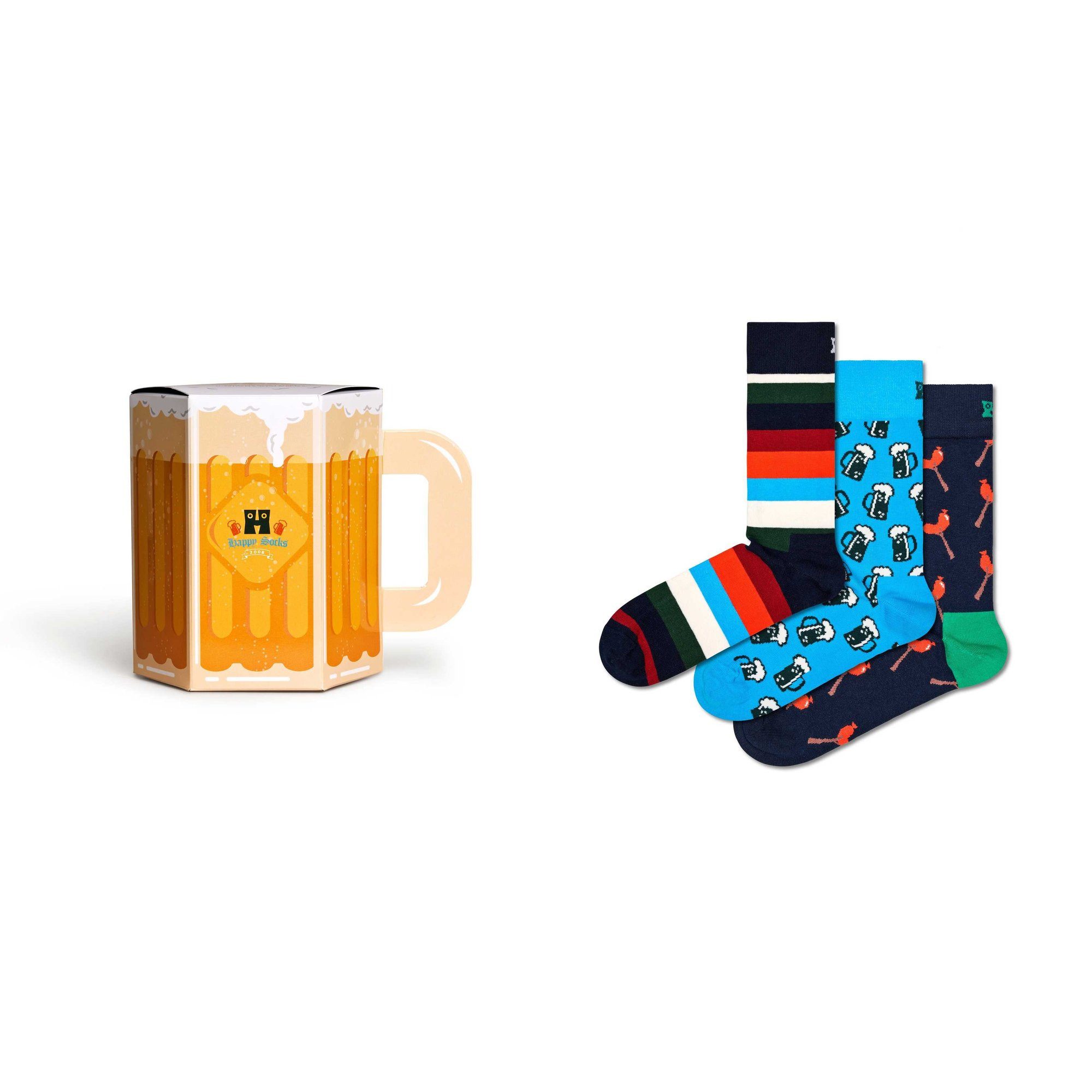 Happy Socks Kurzsocken Unisex Socken 3er Pack Baumwolle (Packung, 3er Pack)