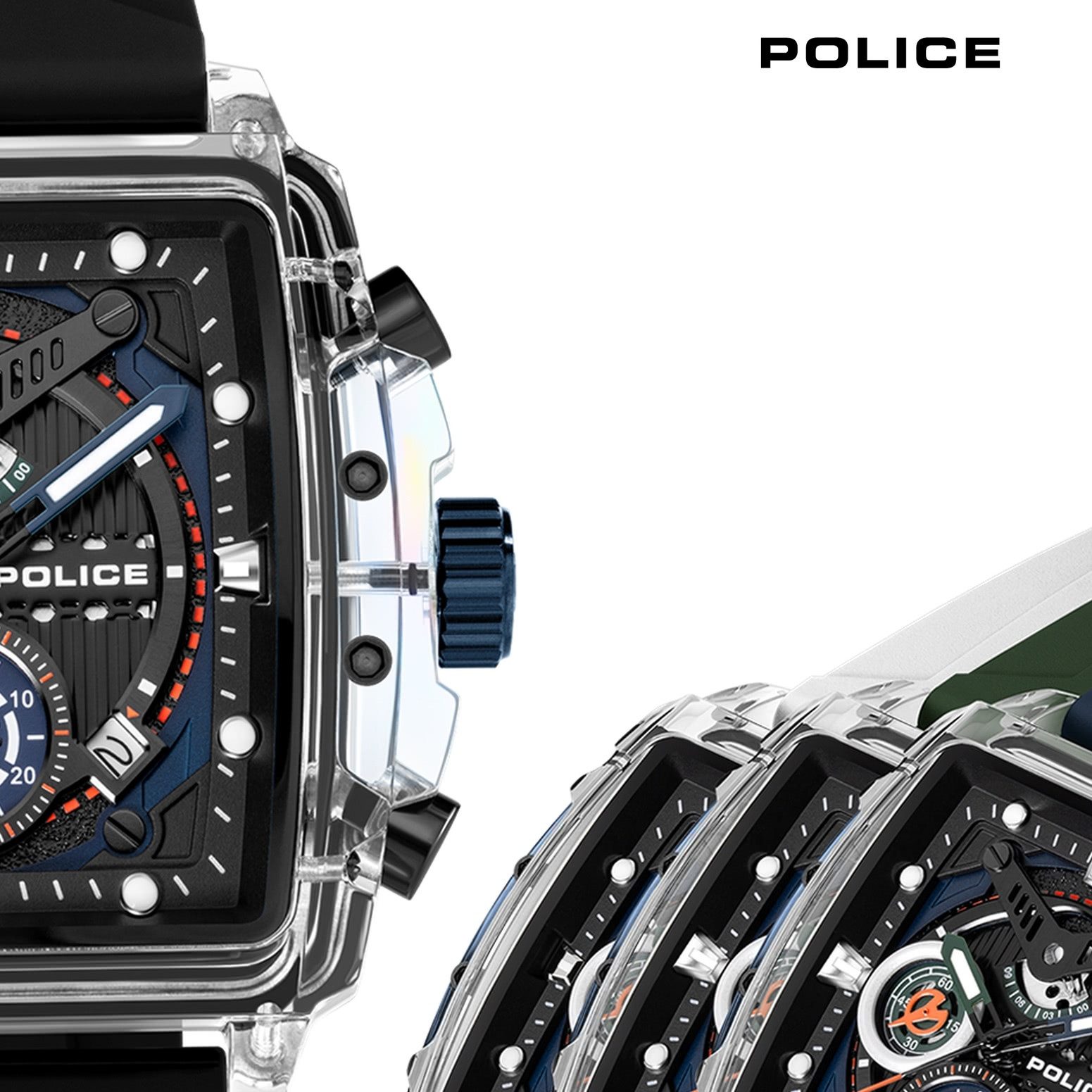 Police Chronograph Police Herrenuhr Silikon Armband, günstig online kaufen