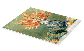 Posterlounge Forex-Bild Pierre-Auguste Renoir, Stillleben mit Obst und Blumen, Malerei