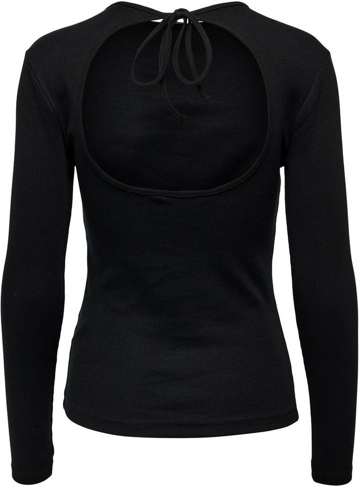 ONLY Rundhalsshirt ONLNULAN L/S OPEN BACK TOP JRS