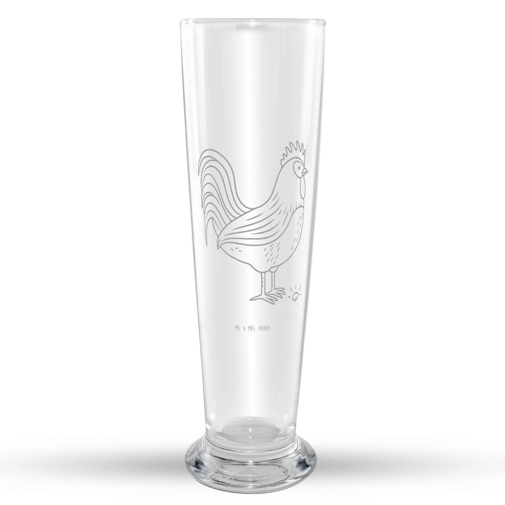 Mr. & Mrs. Panda Bierglas Hahn Korn, Bierglas, Transparent, Weizenbier Glas, Natur, Weizen, Bau, Premium Glas, Bierglas Eier Weizenbier Glas