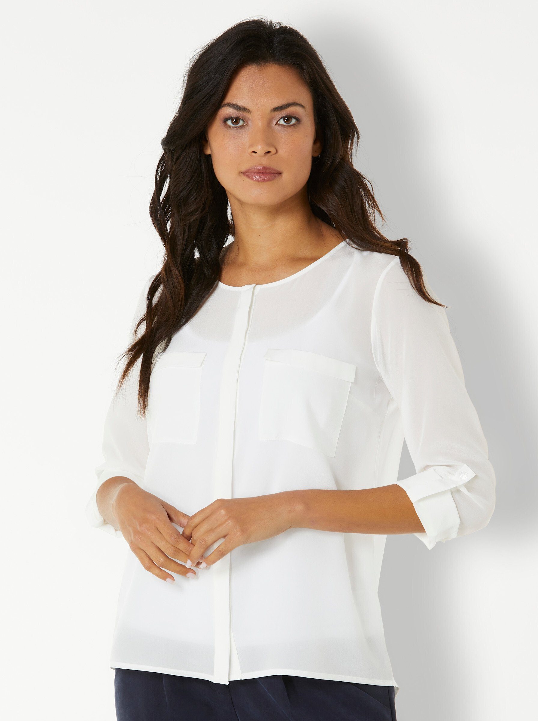 Klassische Bluse Seiden-Bluse