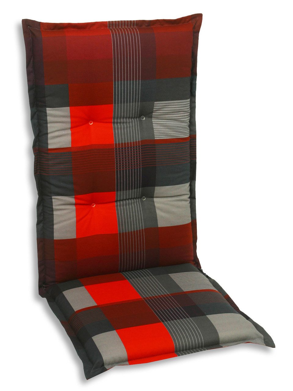 Hochlehnerauflage GO-DE Hochlehner-Auflage 120 x 50 x 8 cm, rot