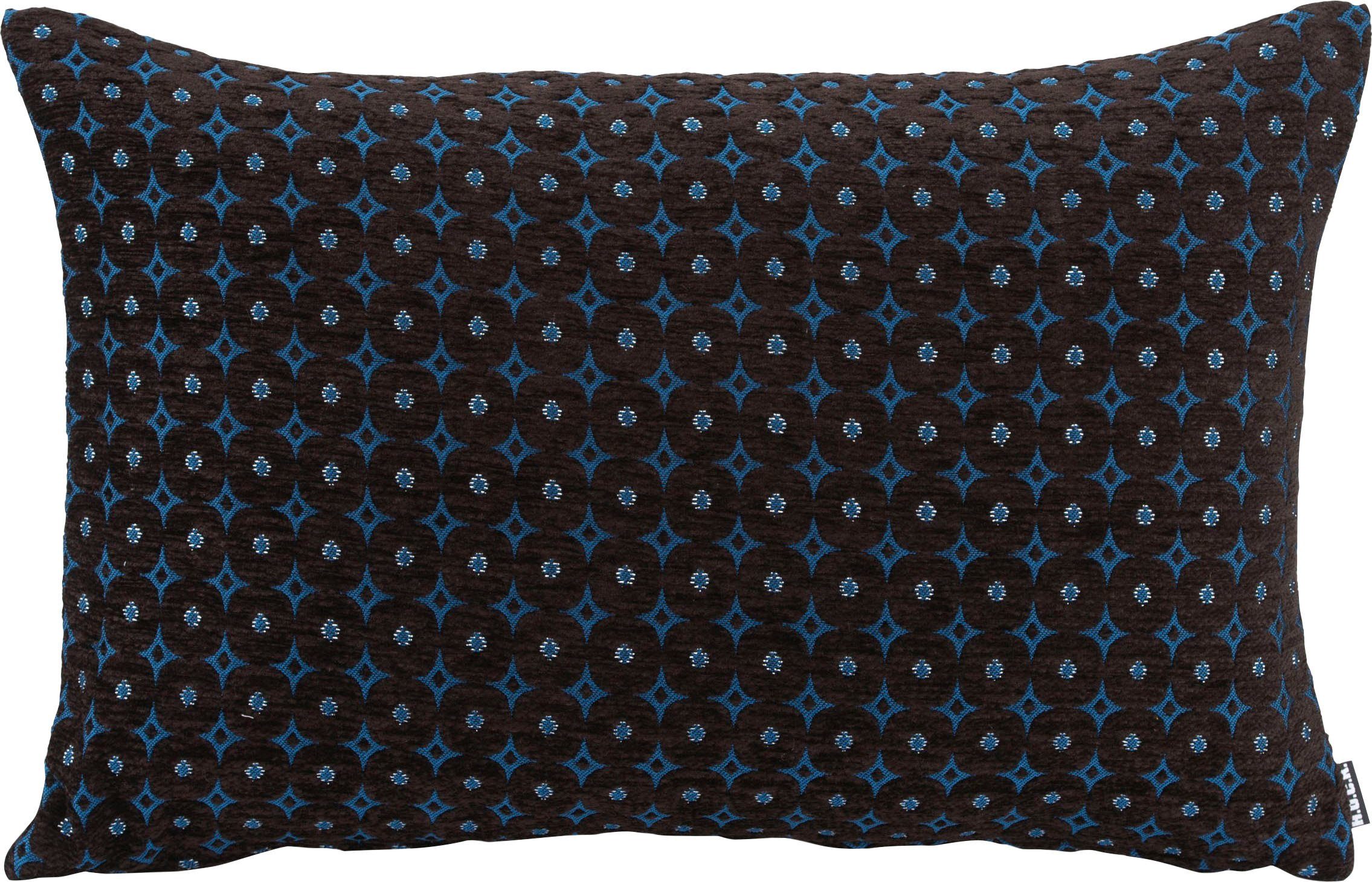 H.O.C.K. Dekokissen Emre, schwarz/blau Füllung, orientalisch, Kissenhülle Stück 1 mit