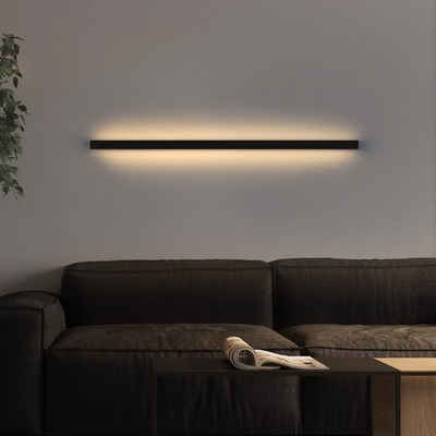 ZMH LED Wandleuchte Beleuchtung Innen Modern 27W Flur Schwarz Schlafzimmer, LED fest integriert, 3000K warmweiß, 60CM
