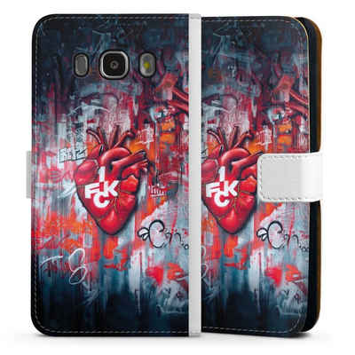 DeinDesign Handyhülle 1. FCK Herz 1. FC Kaiserslautern 1.FCK Herz, Samsung Galaxy J5 (2016) Hülle Handy Flip Case Wallet Cover