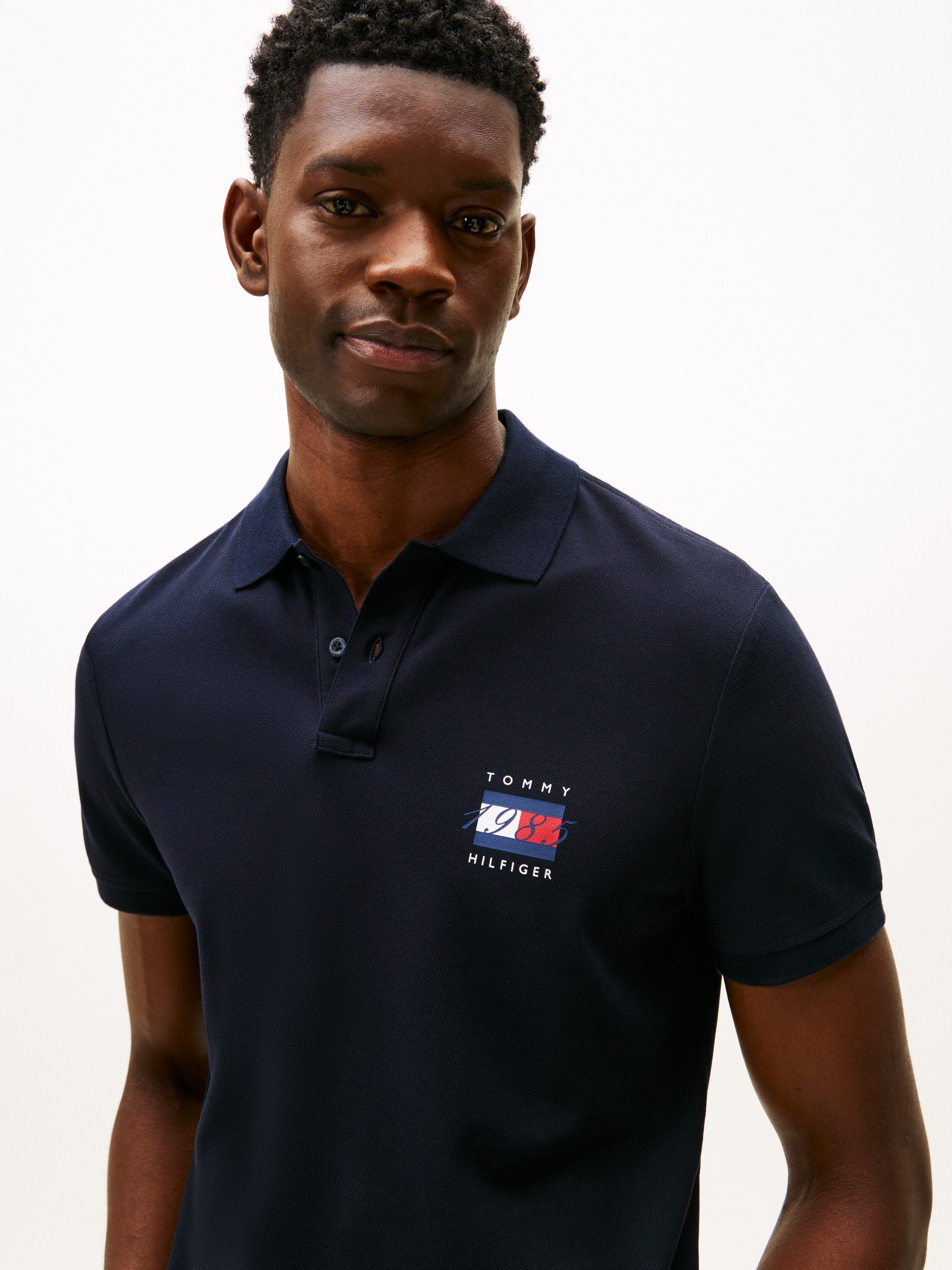 Tommy Hilfiger Poloshirt FLAG GRAPHIC PIQUE regular fit, Polokragen, Print günstig online kaufen