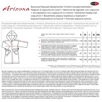 CelinaTex Bademantel Saunamantel Frottee Kapuze für Sie&Ihn Arizona schwarz M, Baumwolle