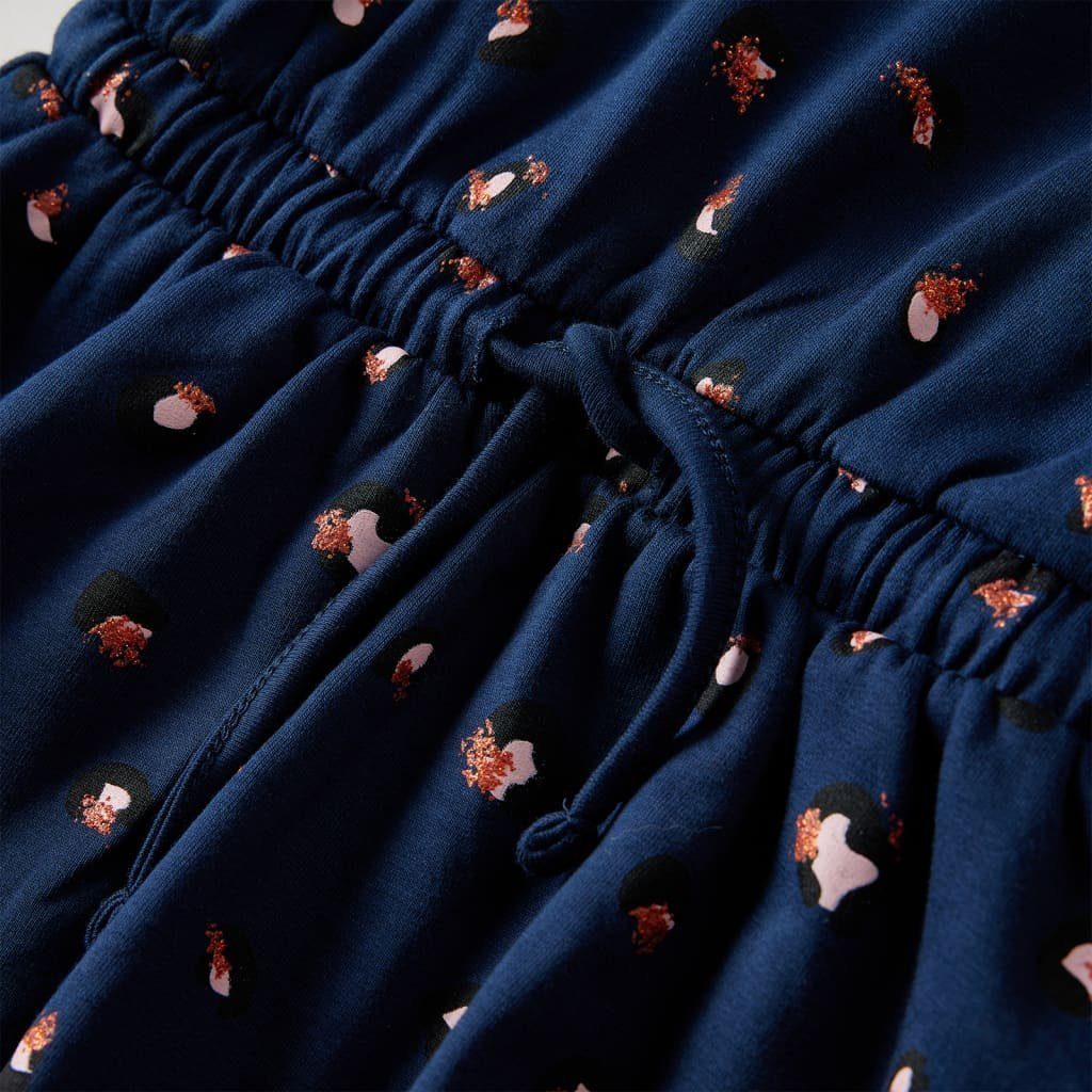 vidaXL A-Linien-Kleid Kinderkleid mit 128 Marineblau Langen Ärmeln