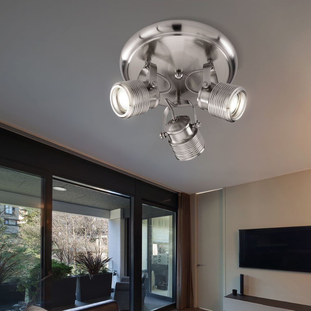 WOFI LED Deckenspot, Leuchtmittel Retro Flammig Wohnzimmer 3 Spot Decke Lampe Deckenstrahler inklusive, 3er nicht