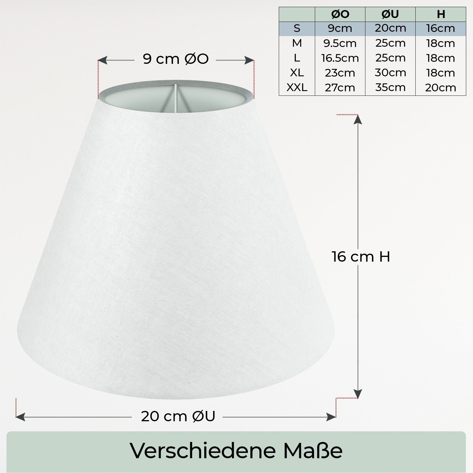 Wogati Lampenschirm Wogati Premium Stehlampe Lampenschirm Konisch – Bild 4 von 5