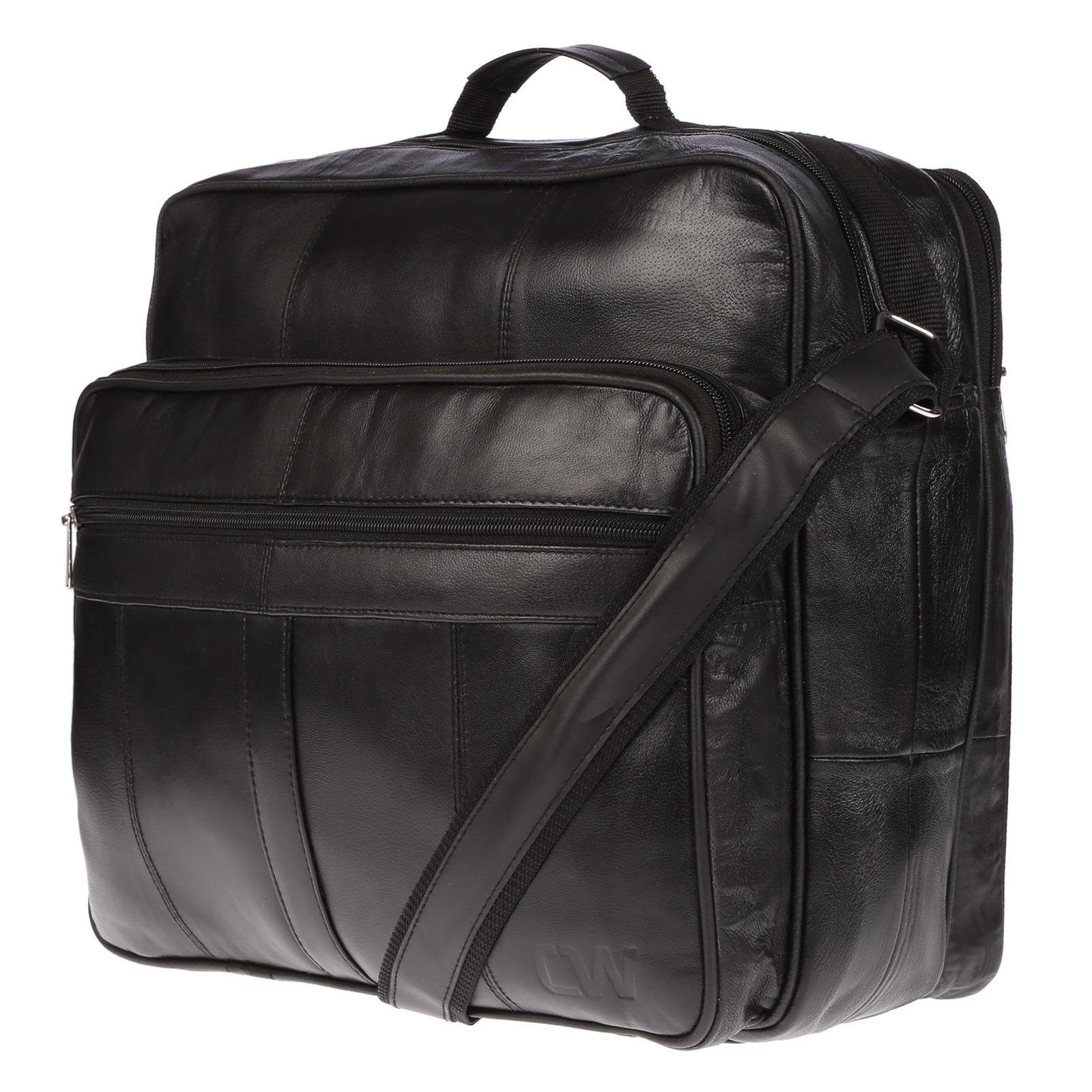 Christian Wippermann Businesstasche Herren Damen Leder Umhängetasche Schultertasche Messenger (1 tlg), Flugbegleiter Tasche Arbeitstasche Herrentasche