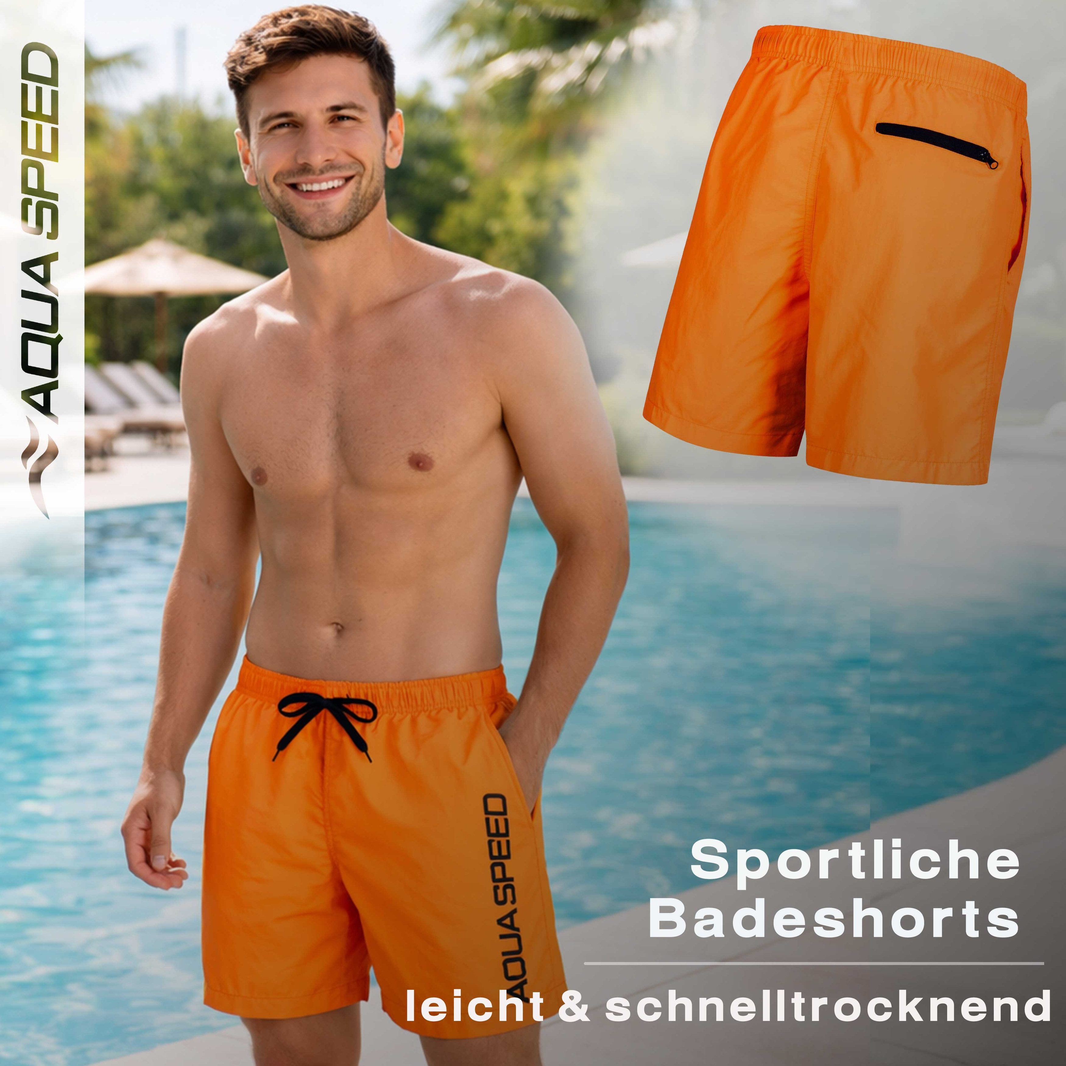 Aqua Speed Boardshorts (OWEN Schwimmhose Strandhose Badehose Badeshorts Mann) Angenehmes Hautgefühl auch bei längerer Nutzung im Sommer