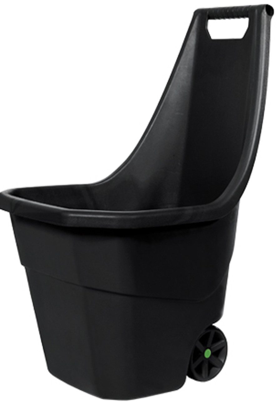 Mojawo Schubkarre Schubkarre Gartenkarre Handwagen Gartentrolley 55Liter Schwarz – Bild 3 von 5