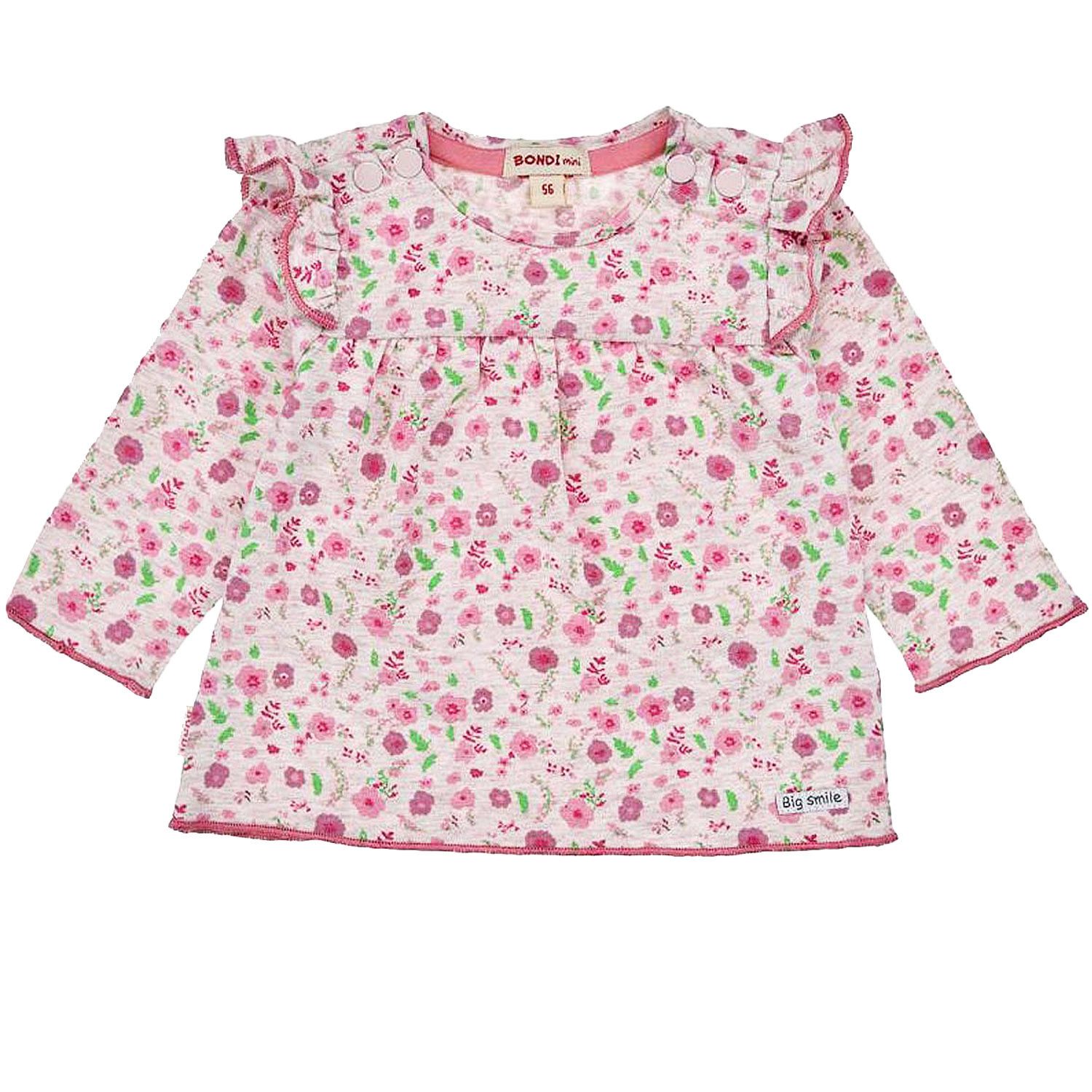 T-Shirt Mädchen Langarmshirt 'Blumenallover' 94021, Rosa