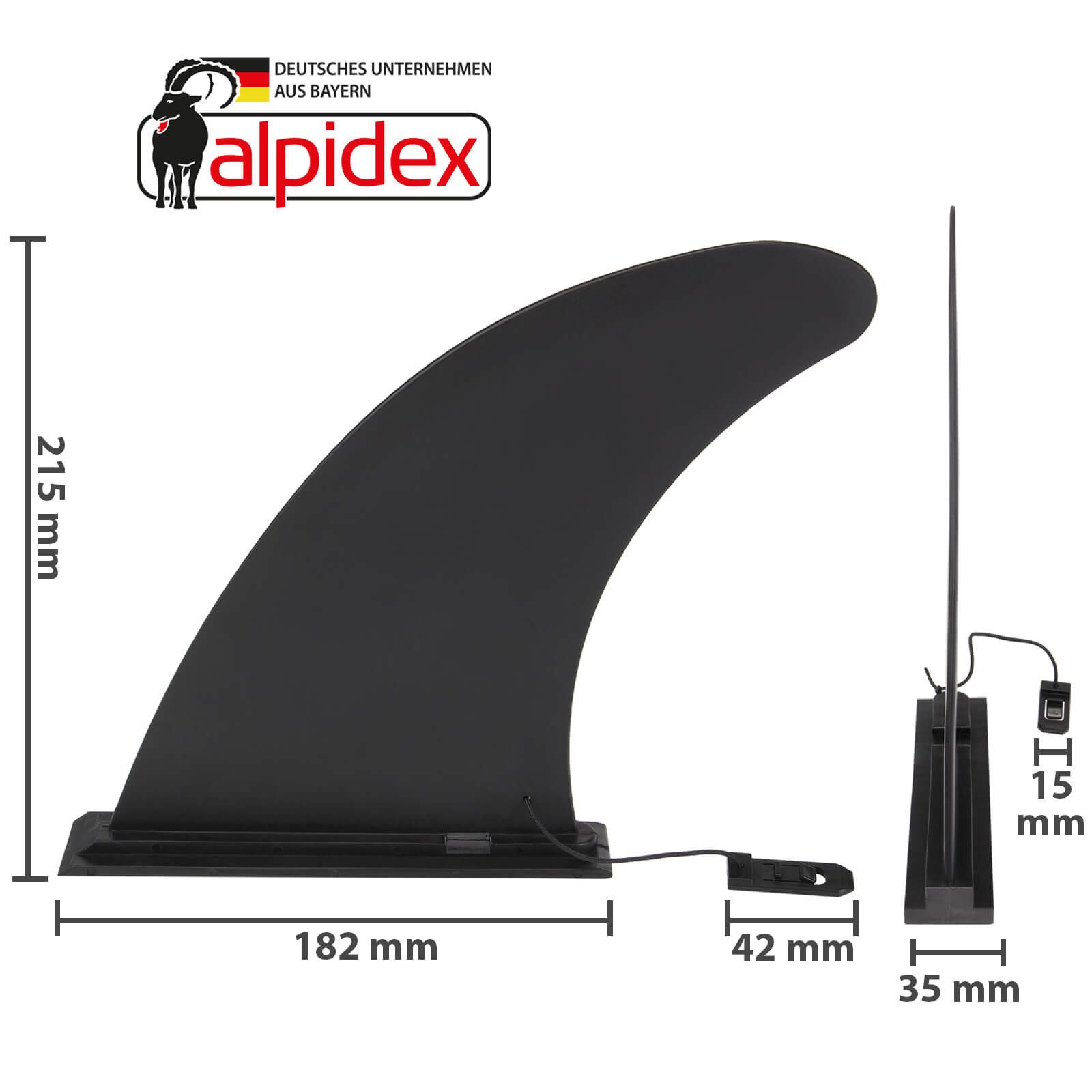 ALPIDEX SUP-Finne ALPIDEX Finne SUP / Surf Universal, Steck/RAIL Finne