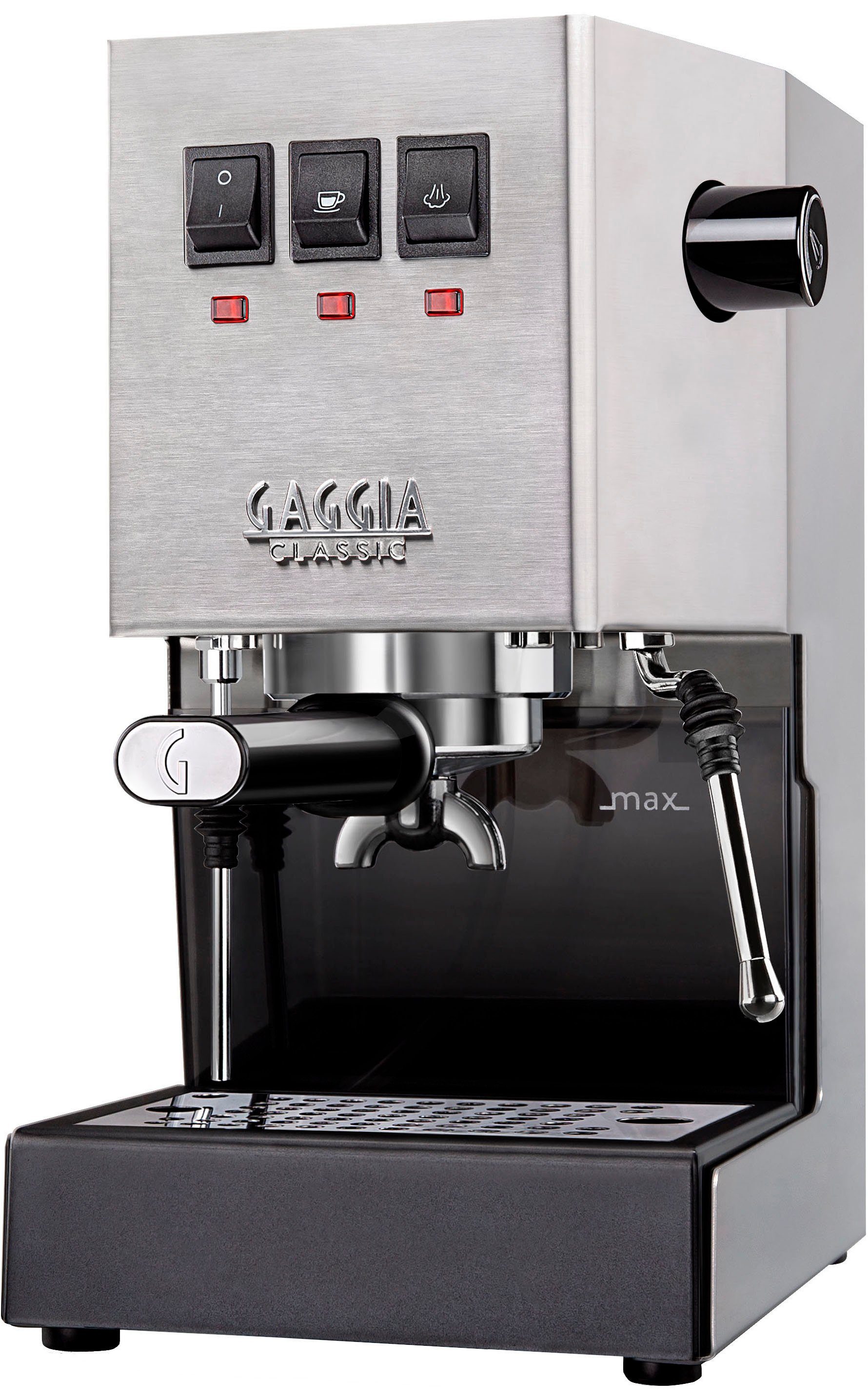 Gaggia Siebträgermaschine New Classic Stainless Steel, vom Erfinder des  Espresso - Barista@Home-Experience