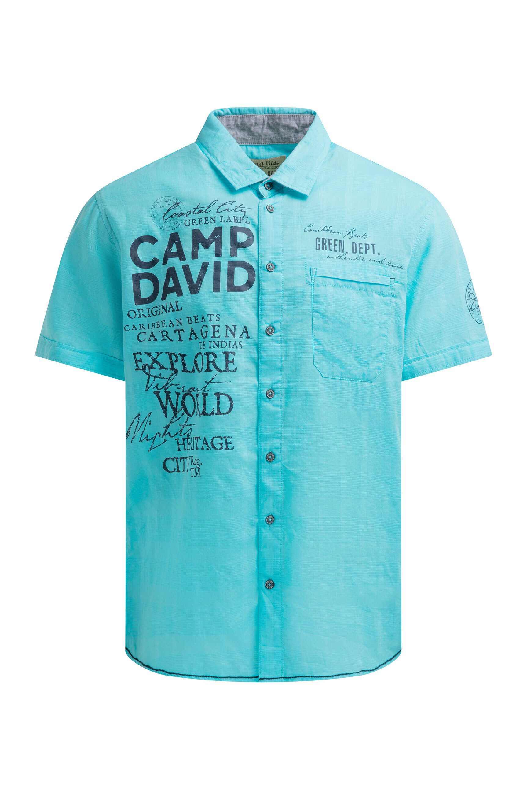 CAMP DAVID Kurzarmhemd mit Brusttasche