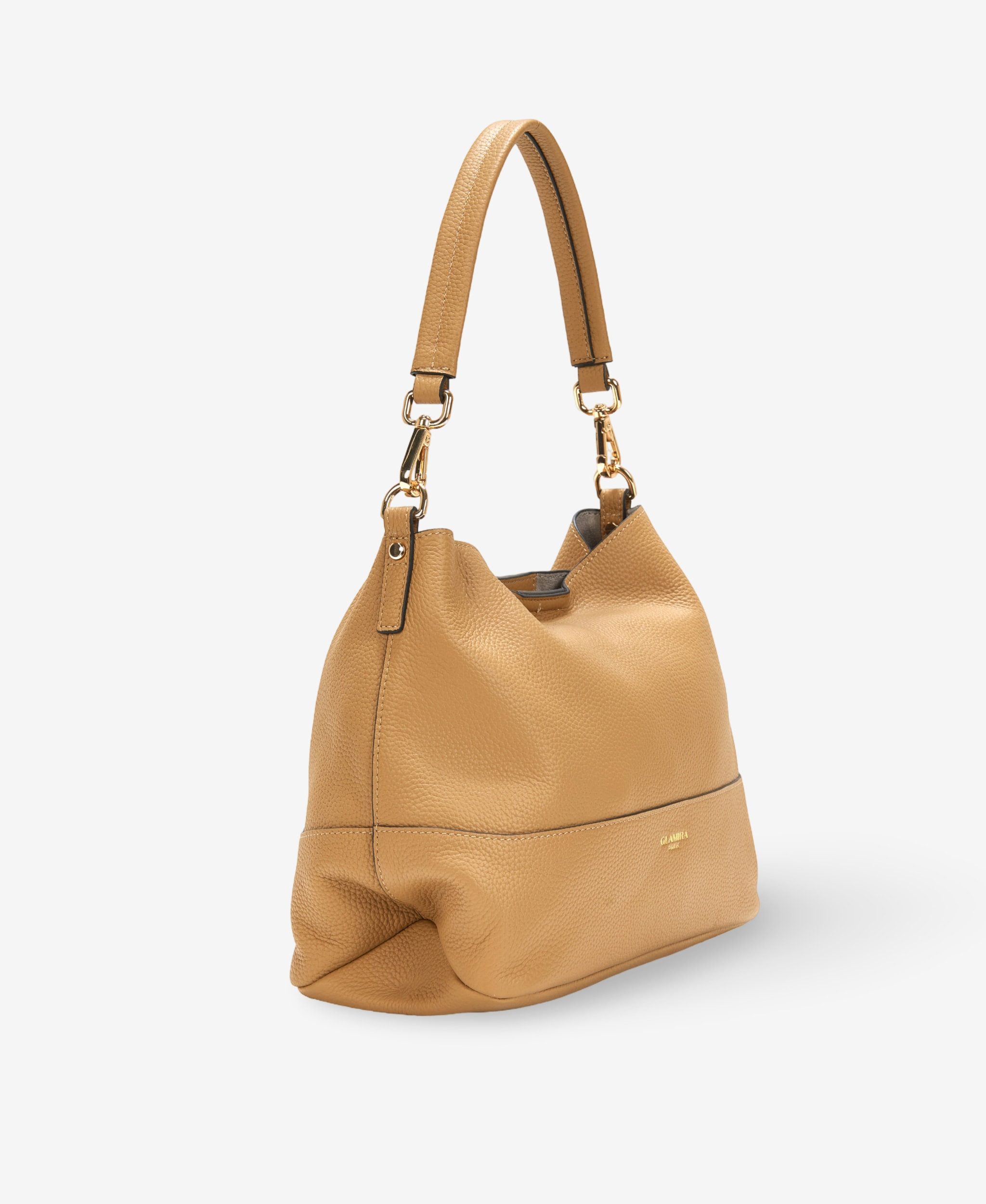 GLAMIRA Handtasche UrbanSphere Camel Henkeltasche (1-tlg), echt Leder