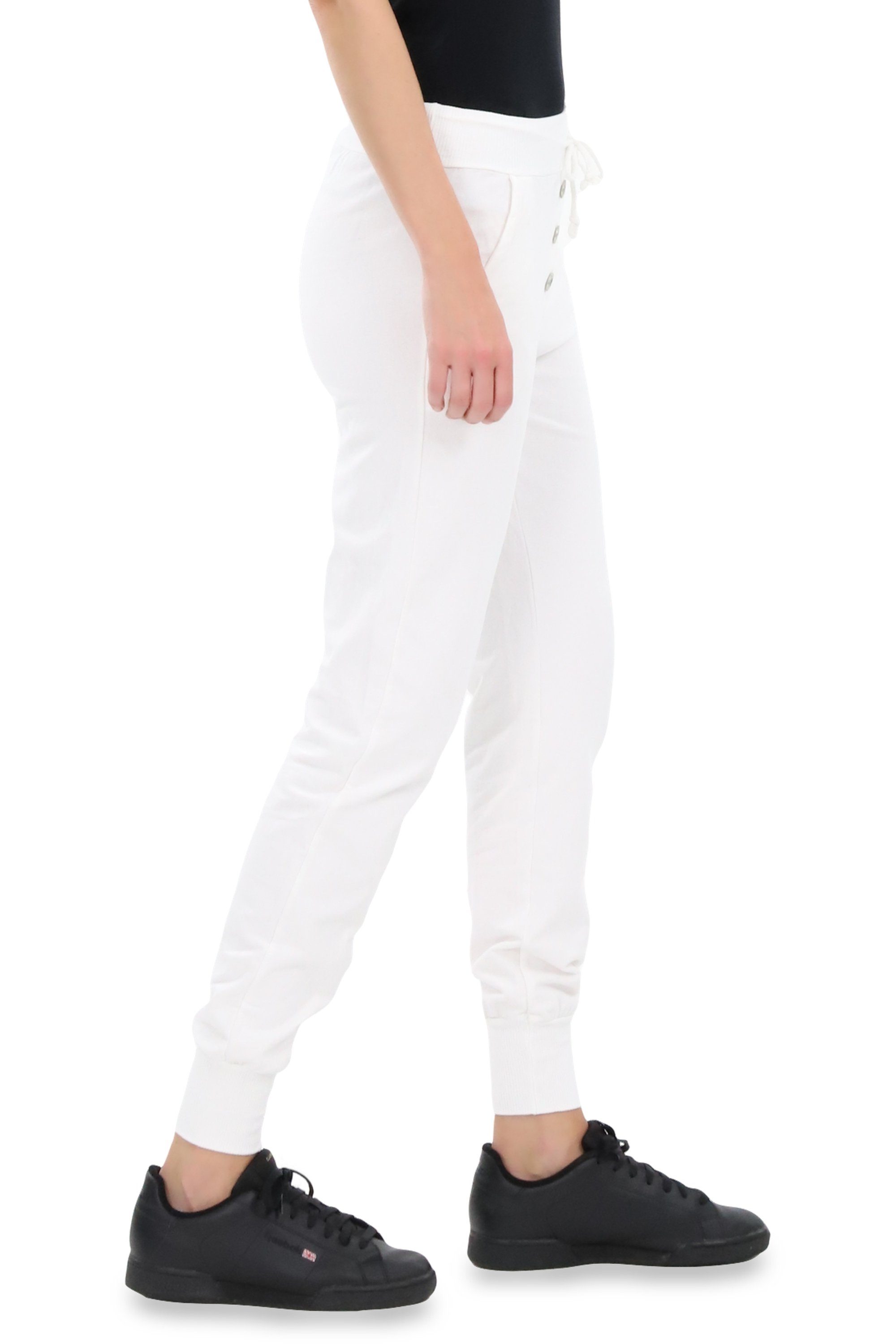 malito more than fashion Sweathose malito Damen Jogginghose im Classic Look, Sporthose in Unifarben, Jogging Hose Skinny Fit