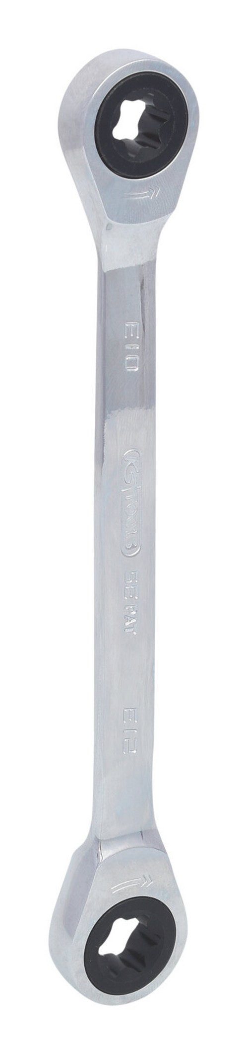 KS Tools Ringschlüssel GEARplus, Torx-E-Doppel-Ratschenringschlüssel, E10xE12