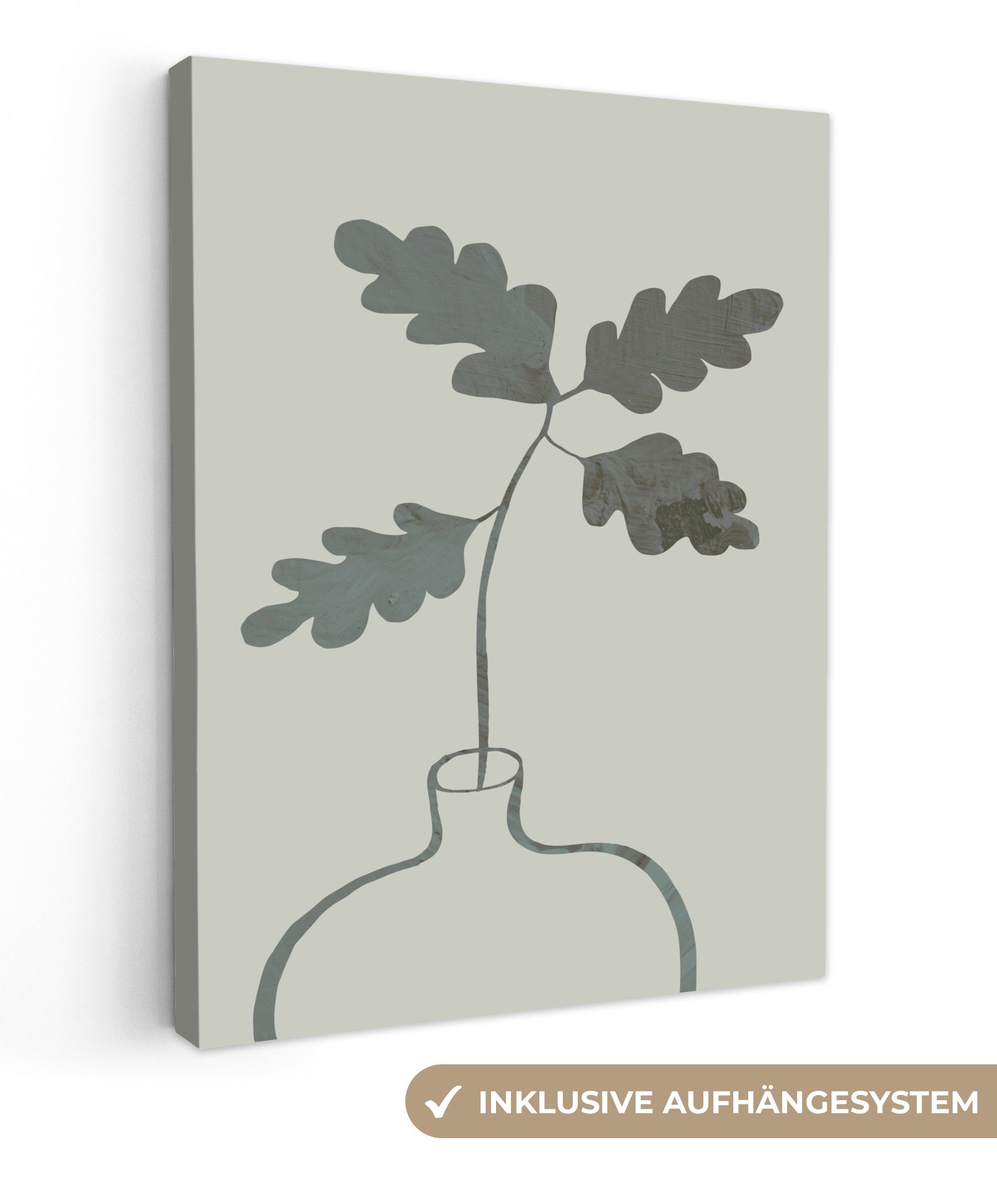 OneMillionCanvasses® Leinwandbild Blumen - Blätter - günstig online kaufen