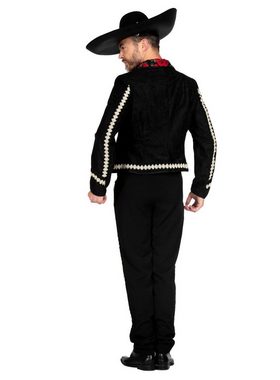 Metamorph Kostüm Mariachi Kostüm für Männer, Authentisches Kostüm für mexikanische Musiker oder den Dia de Muerto