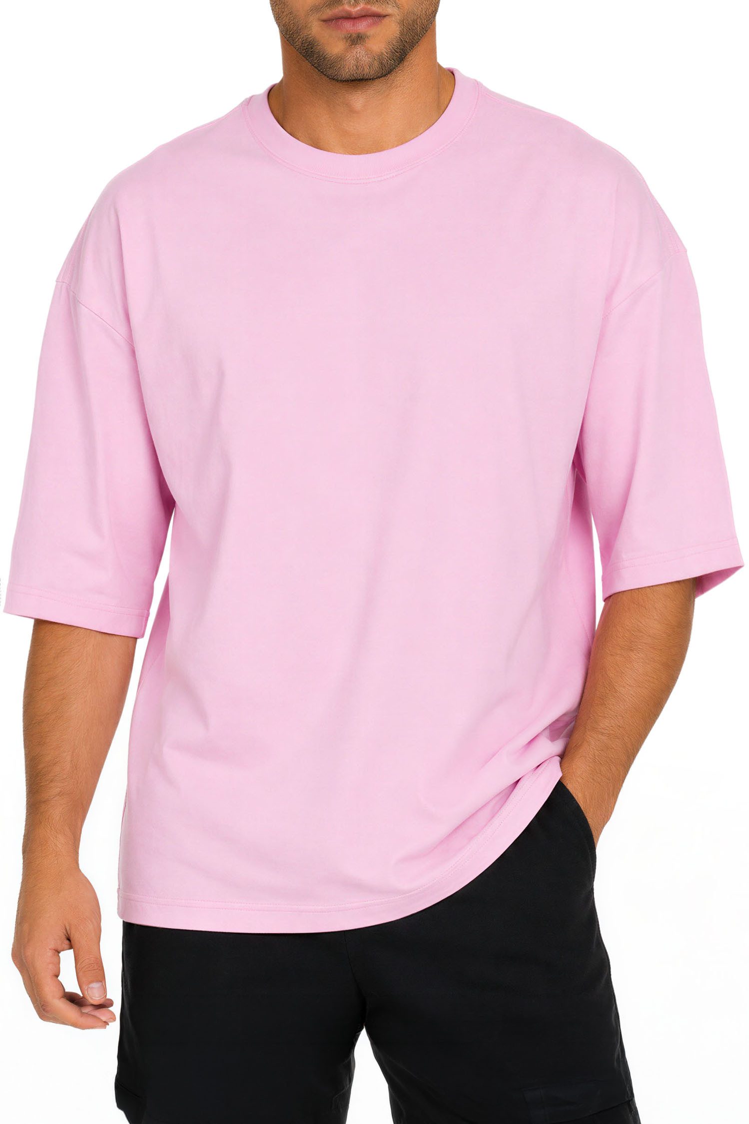Reichstadt Oversize-Shirt Herren Oversized Kurzarmshirt 25RS070 in kräftigen Farben