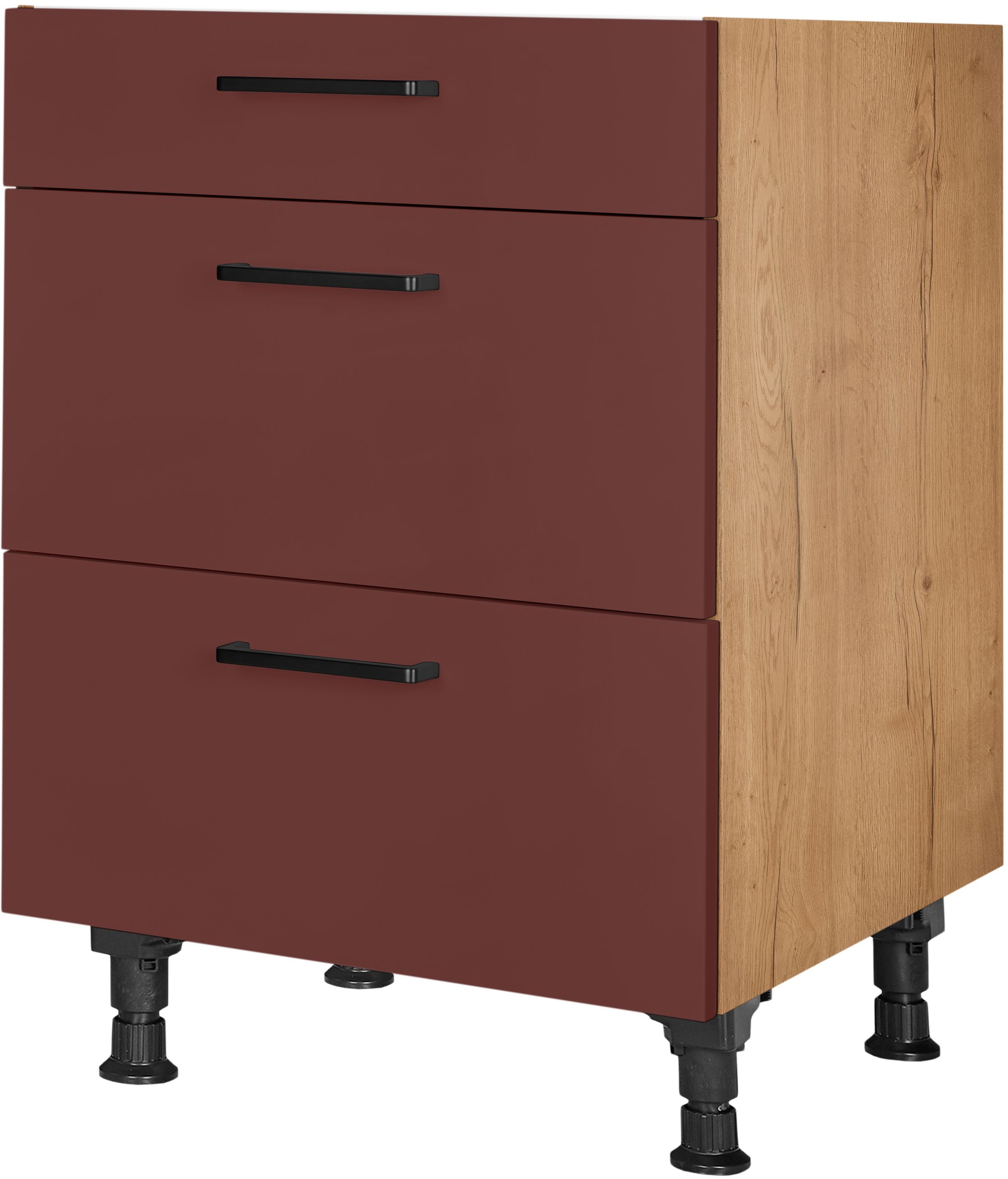 nobilia® Unterschrank "Easytouch", vormontiert, mit höhenverstellbaren Sockelfüßen, in den Breiten 30, 45, 60 und 90 cm, mit Schubkasten und Auszügen