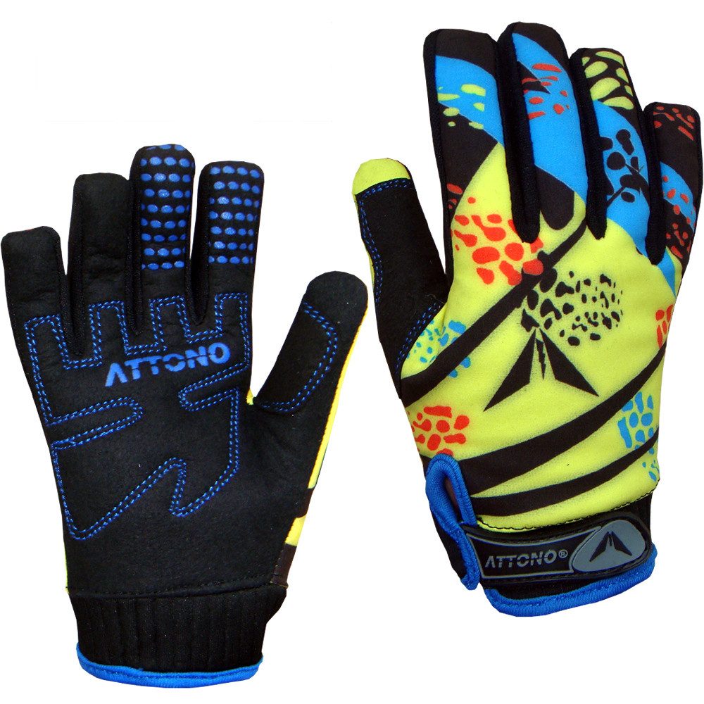ATTONO Fahrradhandschuhe Kinder Mountainbike Fahrradhandschuhe Gel Softshell Neopren Pulswärmer