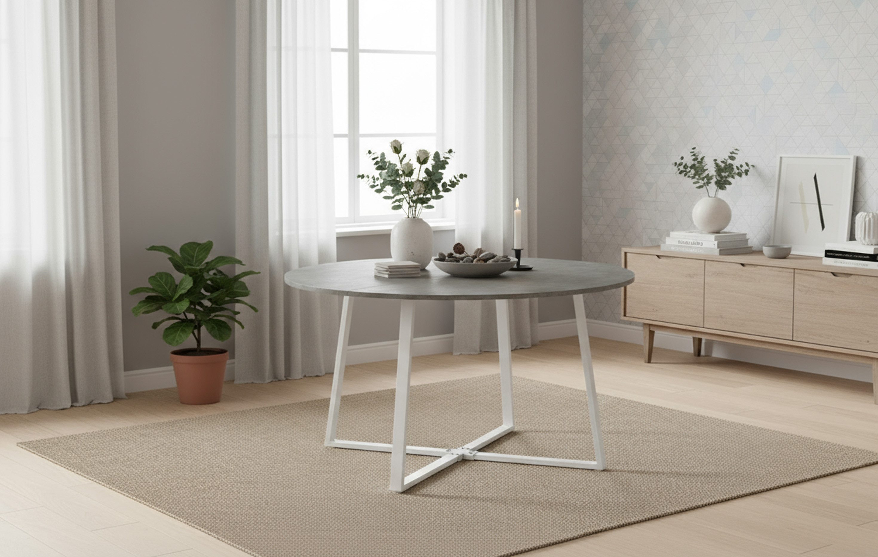 B&D home Esstisch NOA, rund, 110x110cm, günstig online kaufen