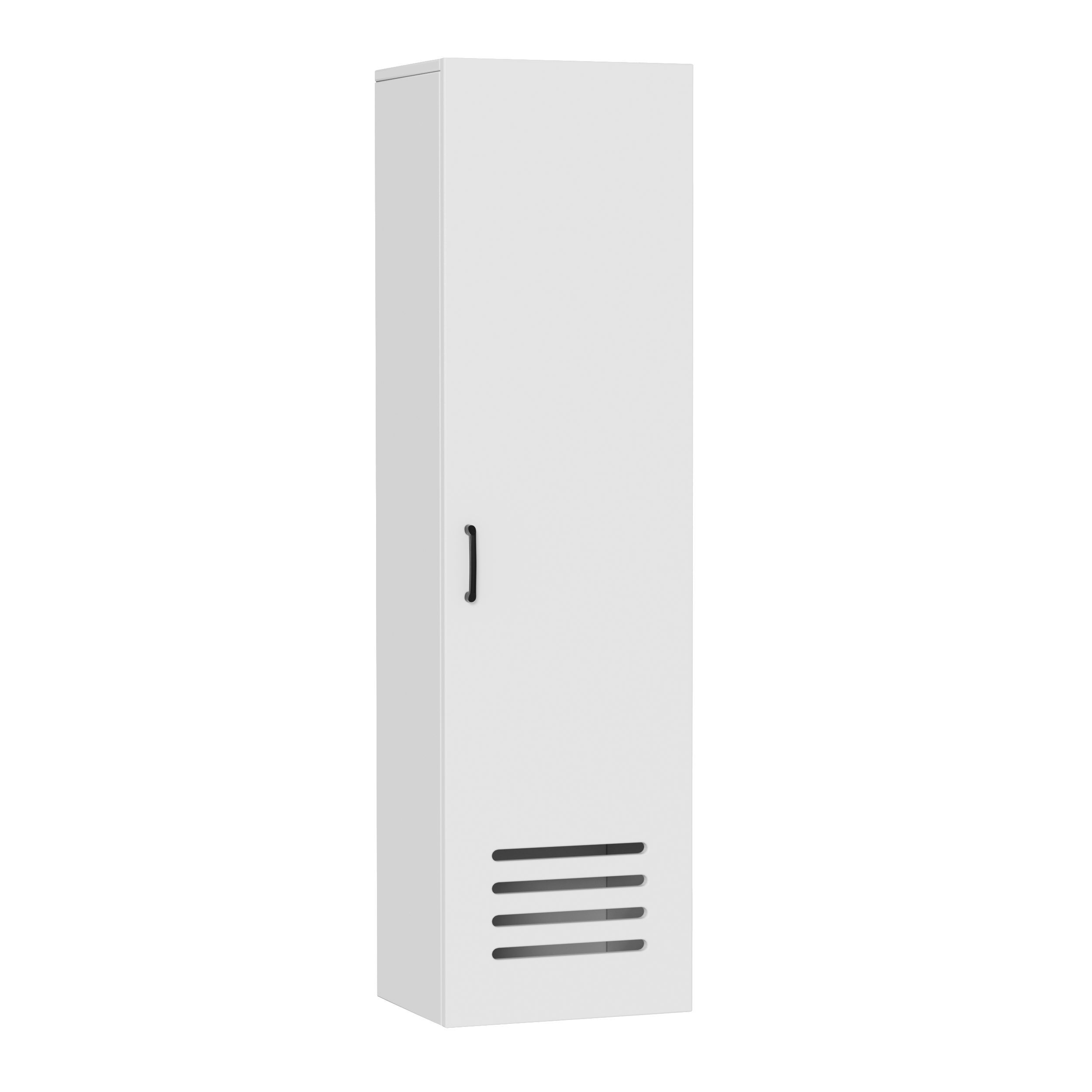 PEALOV Hochschrank Schmaler Badezimmerschrank mit Fächern für Bad und Hauswirtschaftsraum (1-St) Weißer Nischenschrank 40x30x160 cm mit Kabeldurchführung – Bild 3 von 5