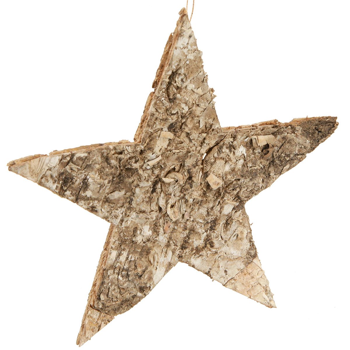 Florists Products Christbaumschmuck Natürliche Birkensterne zum Hängen 20cm - Deko Weihnachten 4, 4 Stück