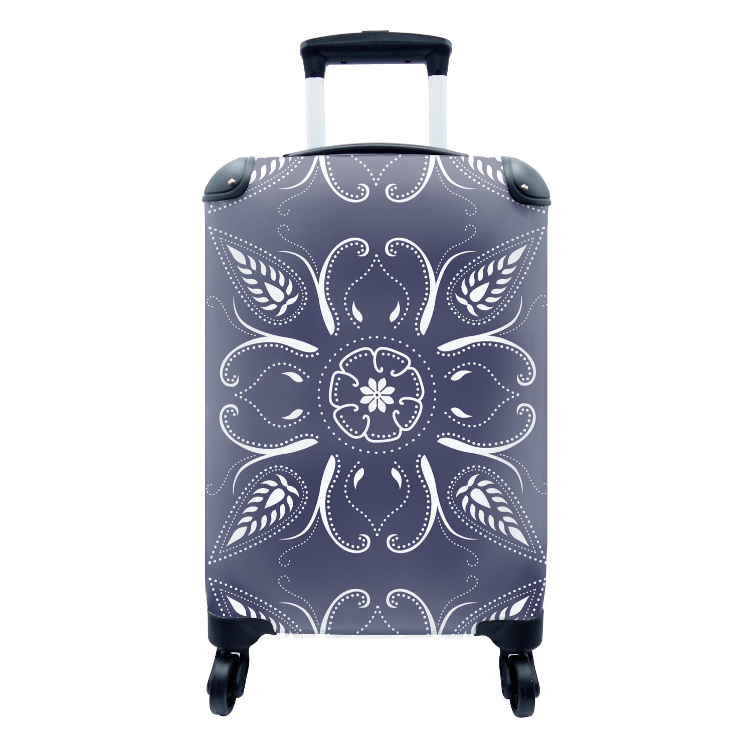 MuchoWow Handgepäckkoffer Gestaltung - Mandala - Bohème, 4 Rollen, Reisetasche mit rollen, Handgepäck für Ferien, Trolley, Reisekoffer