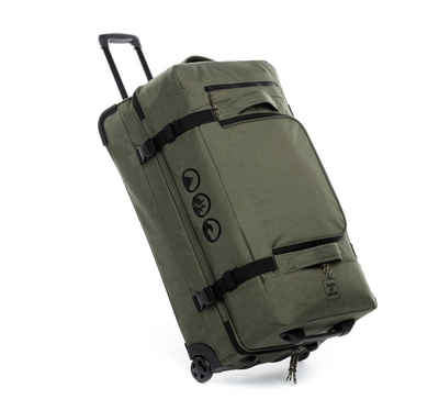SONS OF ALOHA Koffer »KANE«, Reisetasche mit Rollen Reisekoffer XL - Roll-Koffer recyceltes PET, olive-grün
