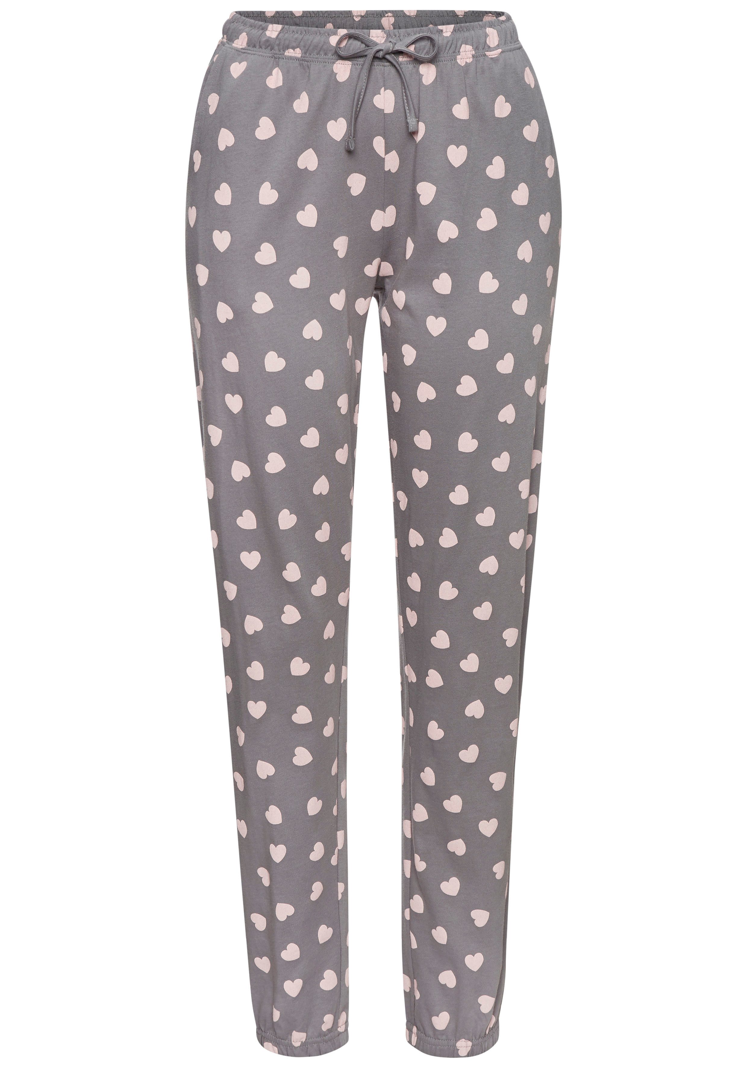 Vivance Dreams by Lascana Pyjama (Packung, 4 tlg., 2 Stück) mit süßem Herzmuster – Bild 5 von 5