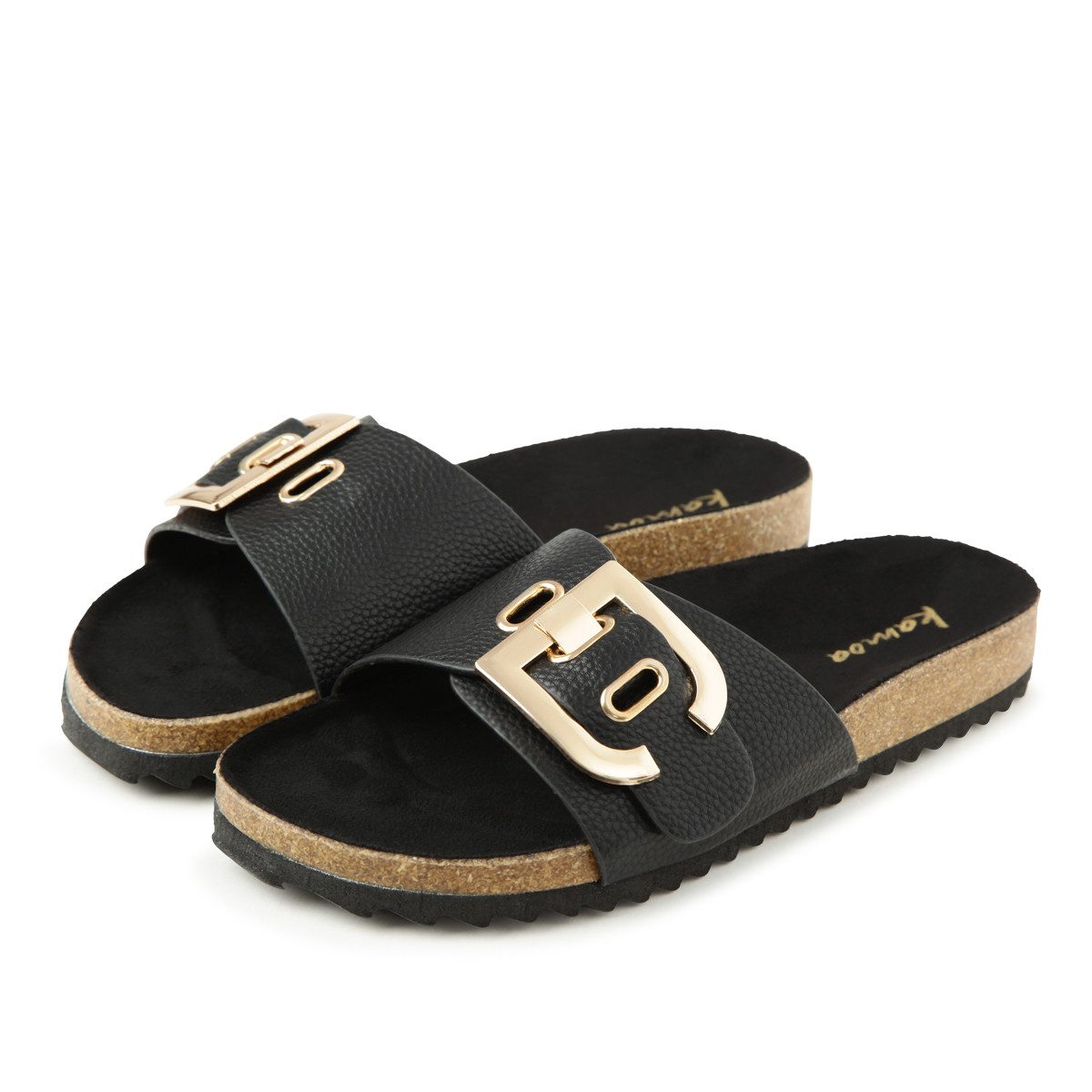 Kamoa Slipper Merit flach black Slipper günstig online kaufen