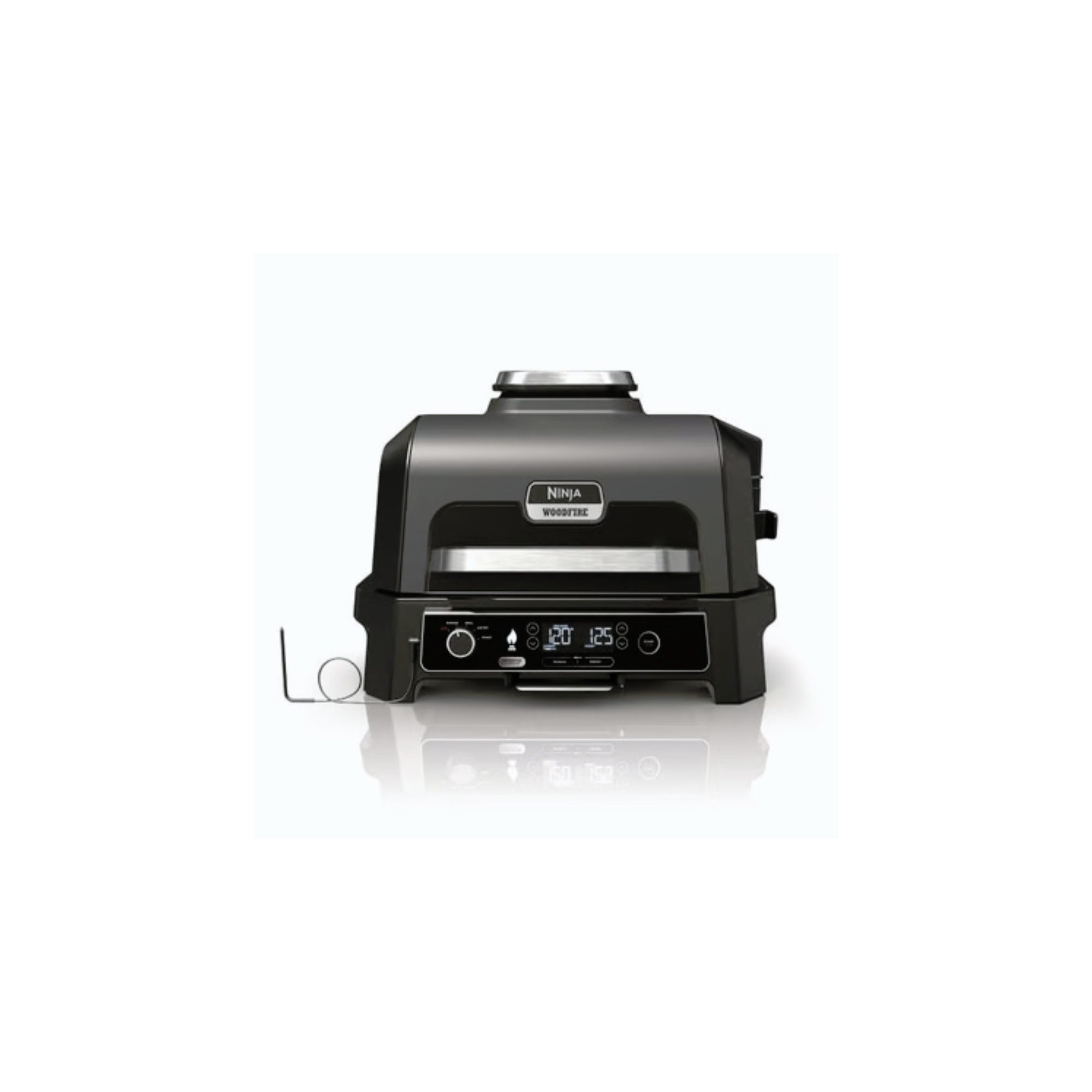 NINJA Elektrogrill Woodfire Pro XL Elektrischer Outdoor Grill & Smoker mit Smart Cook, 1700,00 W, Kontaktgrill, Smart Cook System