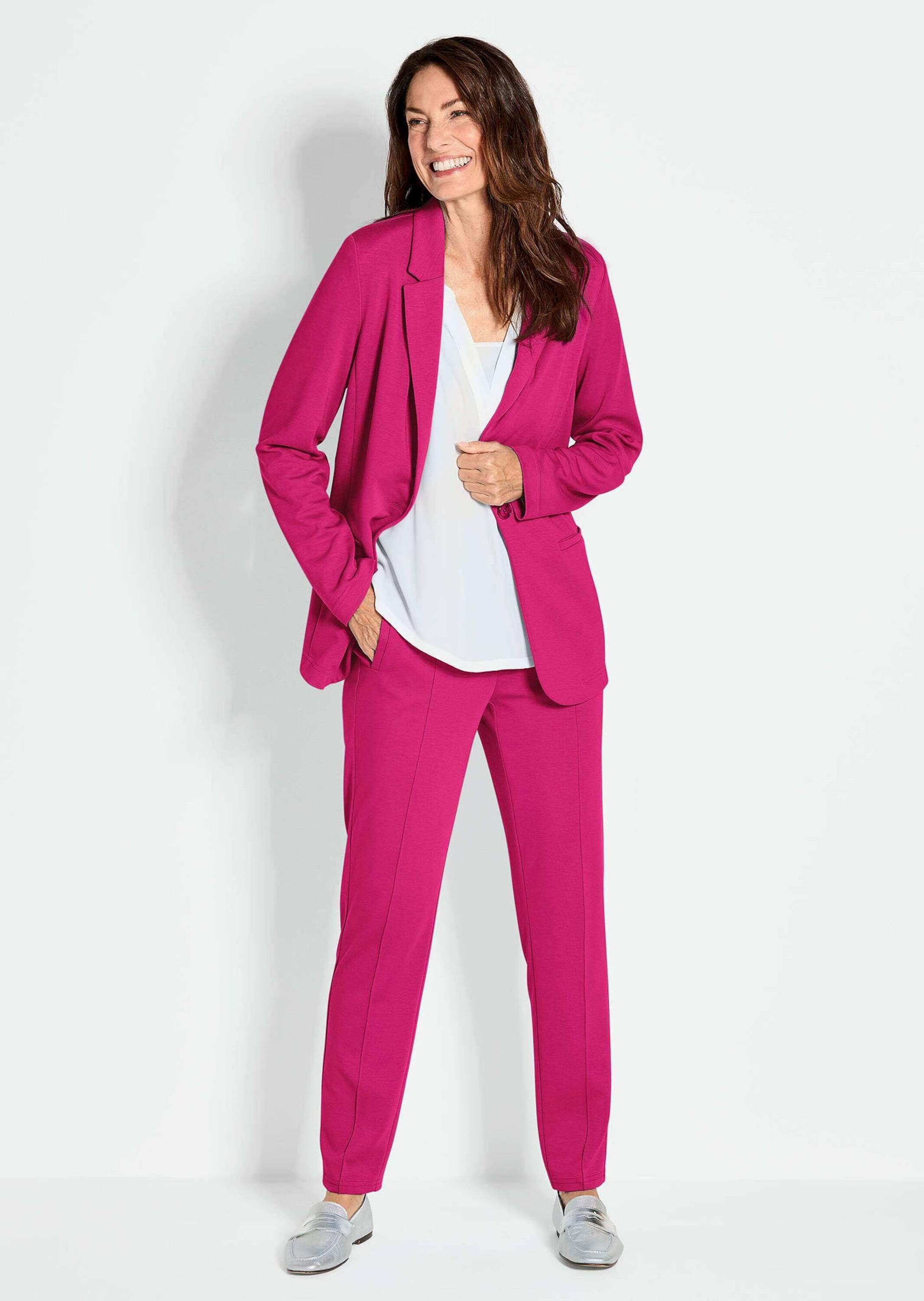 GOLDNER Jerseyblazer Damenblazer mit Reverskragen und Paspeltaschen günstig online kaufen