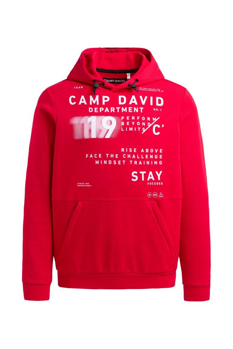 CAMP DAVID Hoodie aus Interlock mit Rubber Artwork