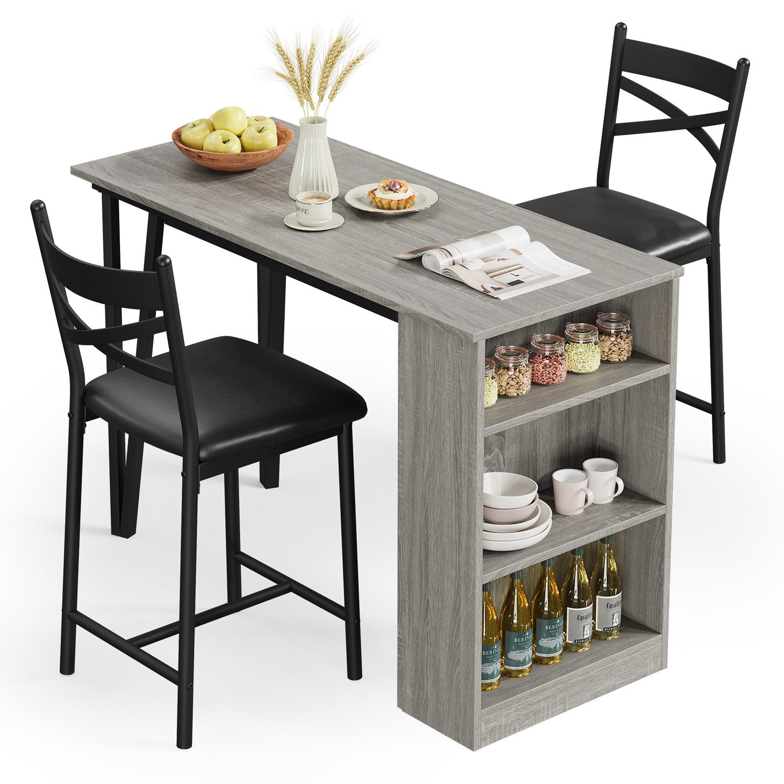 GarveeMore Essgruppe Esstisch Klappbar mit 2 günstig online kaufen