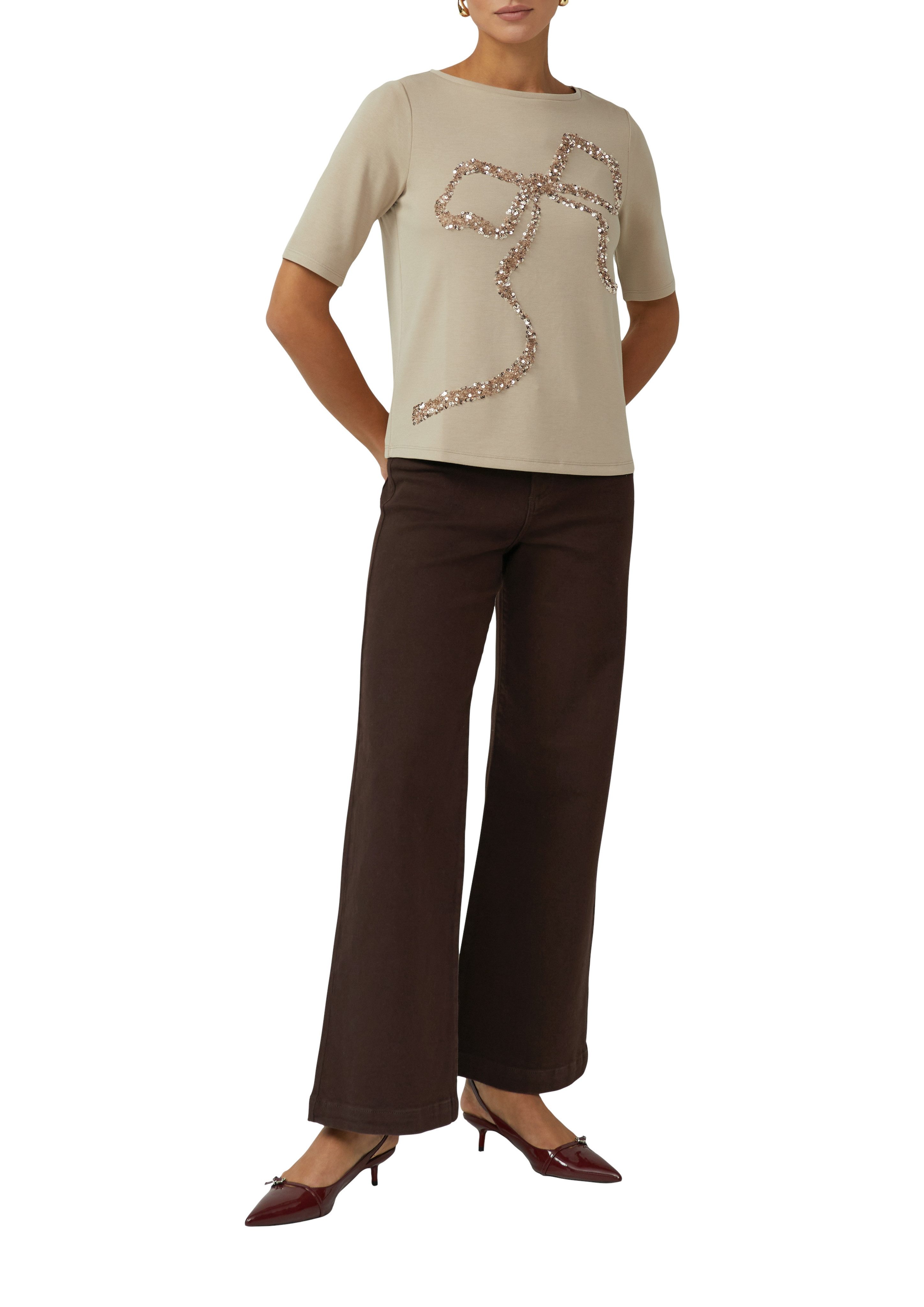 s.Oliver BLACK LABEL T-Shirt mit Pailletten günstig online kaufen